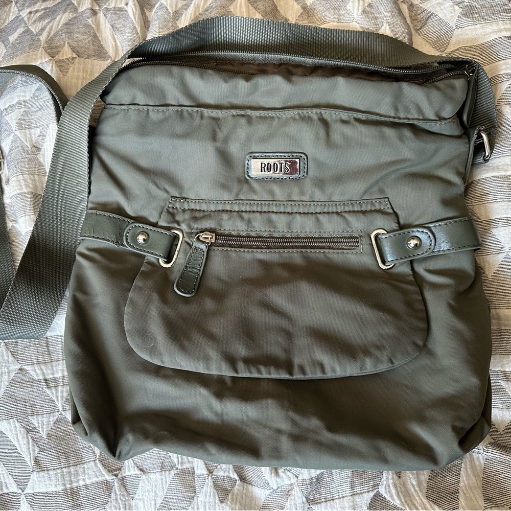 Roots nylon crossbody bag